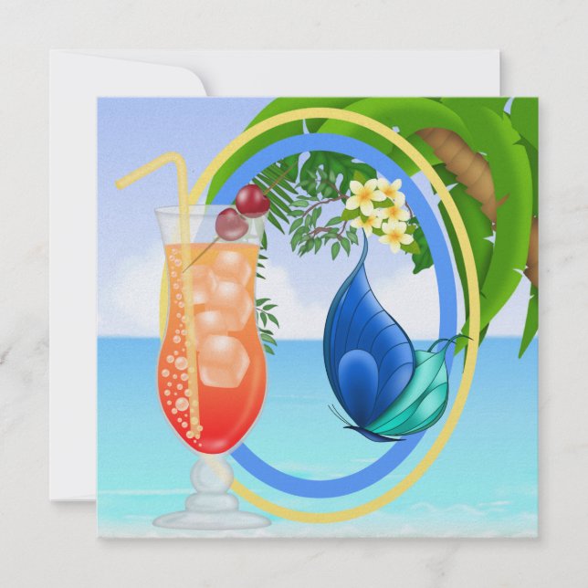 Paradise Beach Invitation (Front)