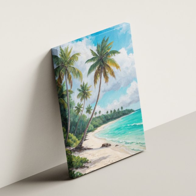 Paradise Beach Palm Trees Canvas Print (Creator Uploaded)