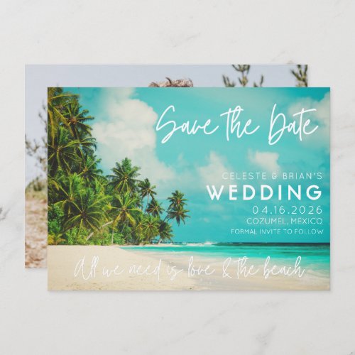 Paradise Beach Photo Destination Wedding  Save The Date