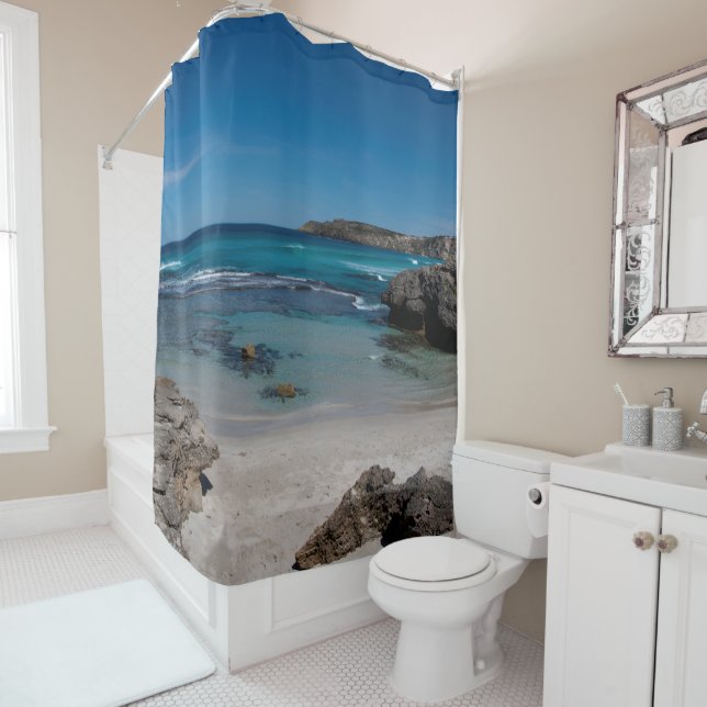 Paradise Beach Sea Ocean Summer Australia Shower Curtain (In Situ)
