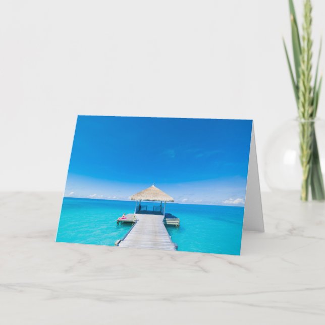 Paradise Beach | Tropical Resort, Maldives Card (Front)