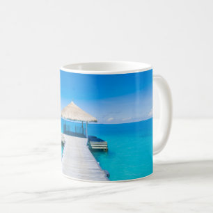 Paradise Beach Tropical Resort, Maldives Coffee Mug
