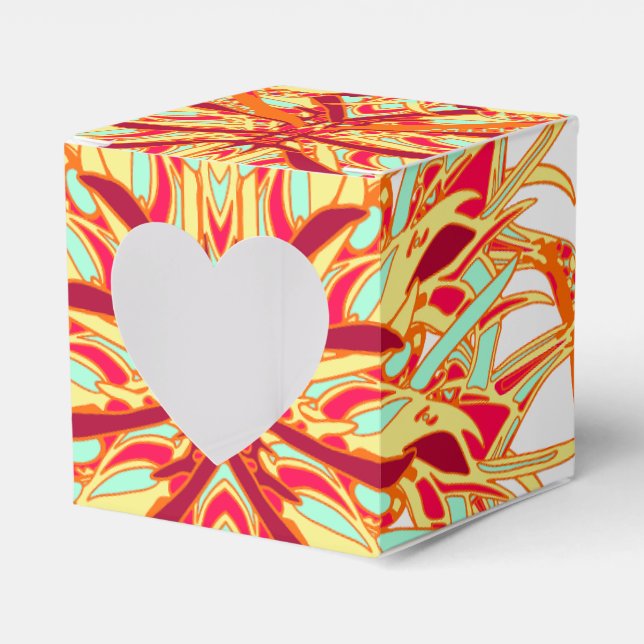 Paradise Bird Orchid Favor Boxes (Front Side)