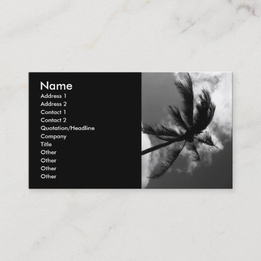 Customizable Paradise Business Card