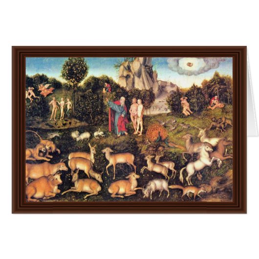 Paradise By Cranach D. Ä. Lucas (Best Quality) Cards (Front Horizontal)