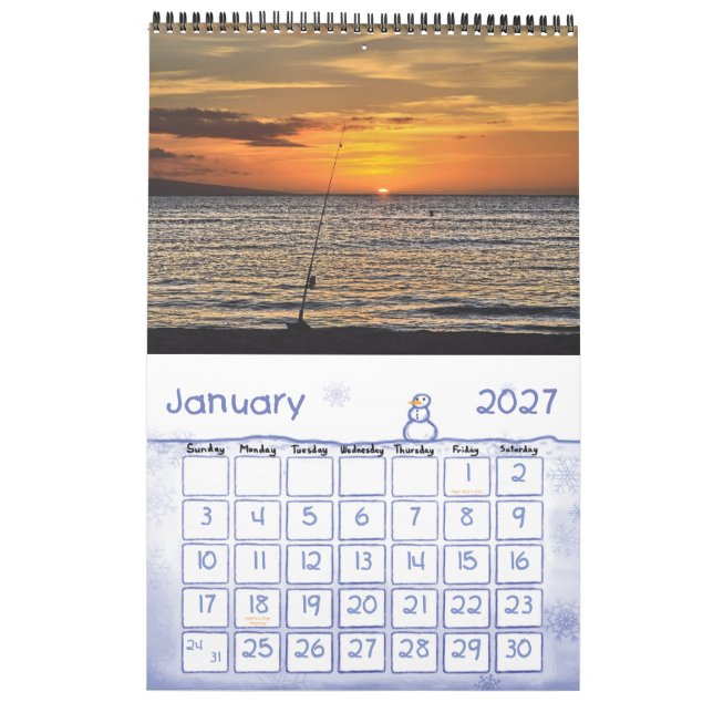 Paradise Calendar (Jan 2027)