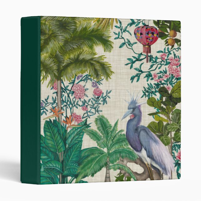Paradise Chinoiserie 3 Ring Binder (Front/Spine)