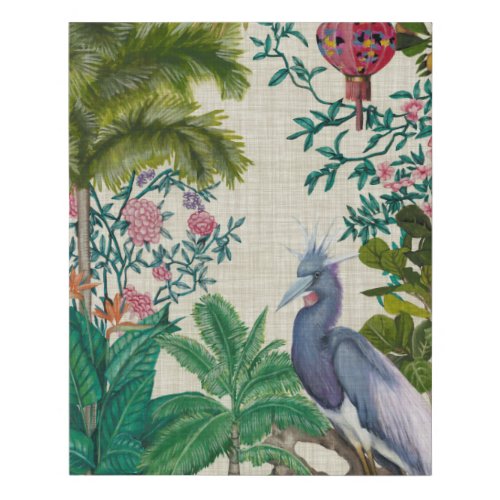 Paradise Chinoiserie Faux Canvas Print