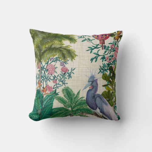 Paradise Chinoiserie Throw Pillow