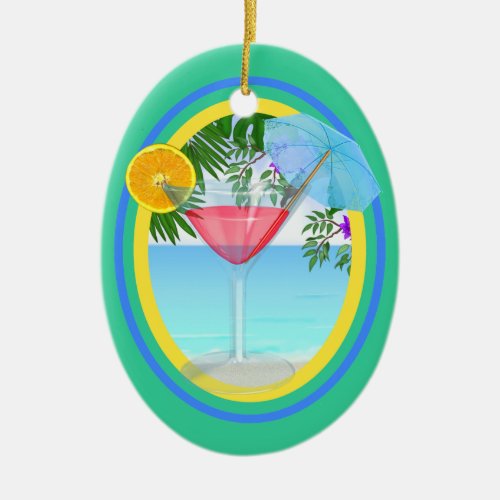 Paradise Cocktail Ceramic Ornament