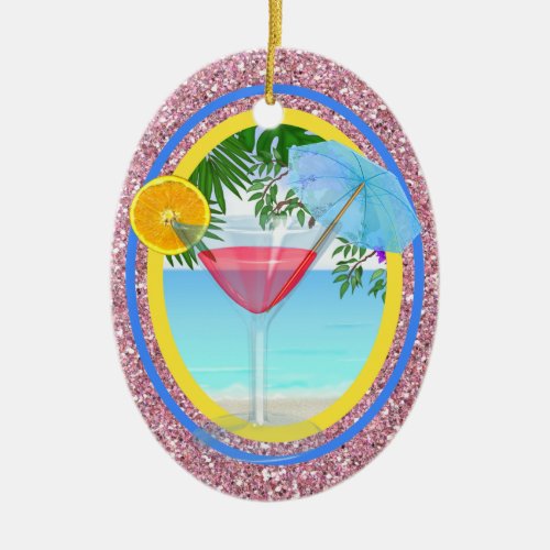 Paradise Cocktail Ceramic Ornament