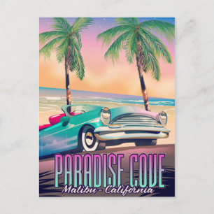 Paradise Cove,Malibu,California travel poster Postcard
