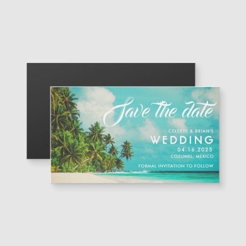 Paradise Destination Beach Wedding Save the Date