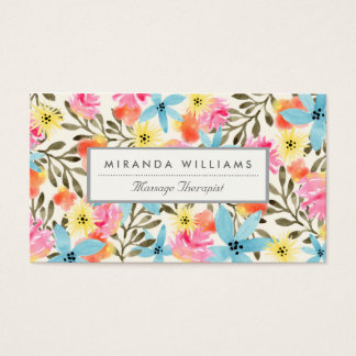 Paradise Floral Print Business Card