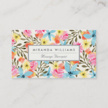 Paradise Floral Print Business Card