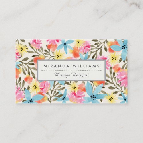 Paradise Floral Print Business Card