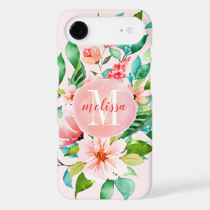 Paradise Floral Watercolor Monogram iPhone 17 Air Case