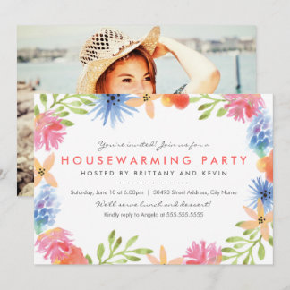 Paradise Flowers Housewarming Part Invite