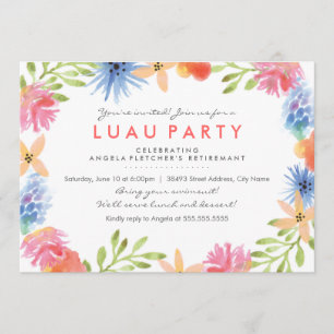 Paradise Flowers Retirement Party Invite