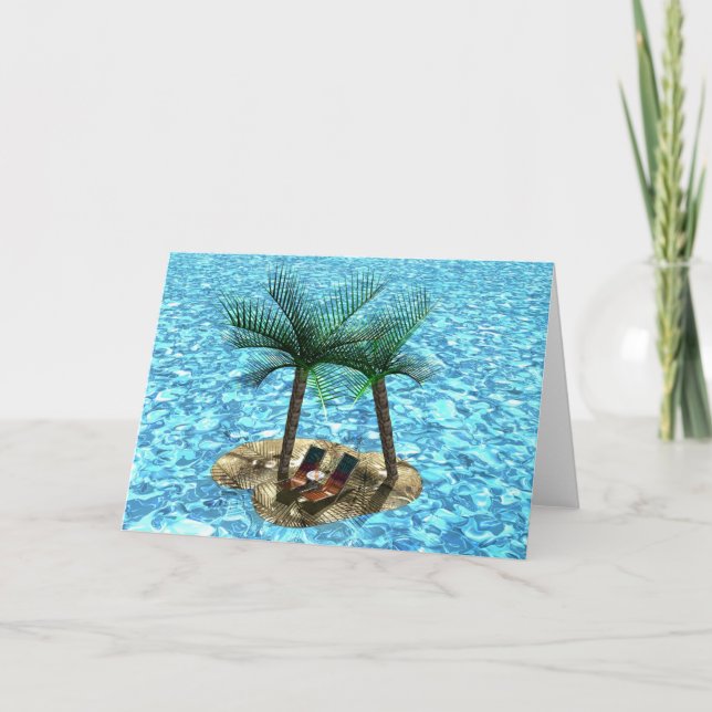 Paradise for Two Holiday Card (Front)