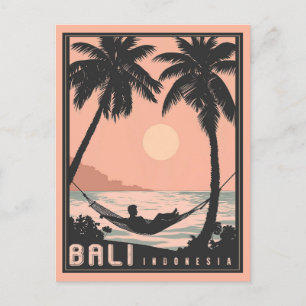Paradise Found: Bali in Vintage Pink Postcard