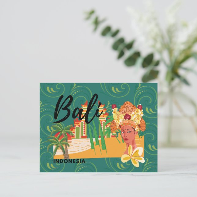 Paradise Found Bali Postcard (Standing Front)