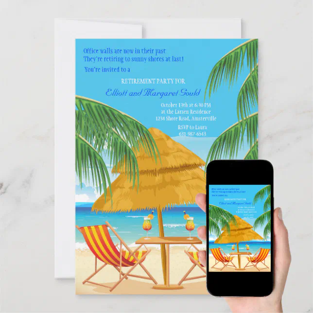 Paradise Found Retirement Party Invitation | Zazzle