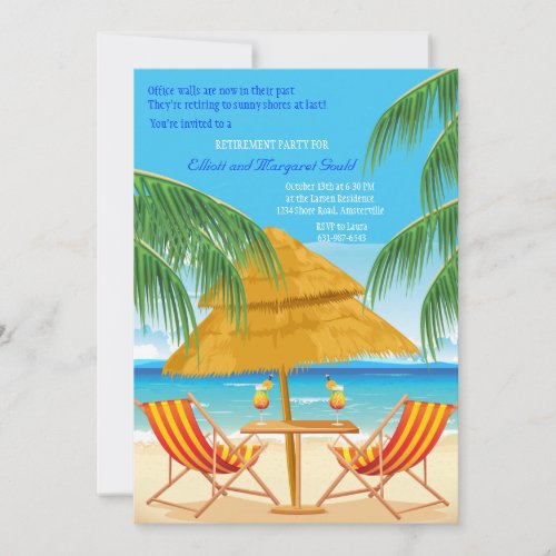 Paradise Found Retirement Party Invitation