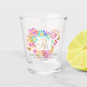 Paradise Garden Monogram Shot Glass