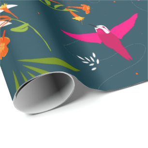 Paradise Hummingbird Patterned Wrapping Paper