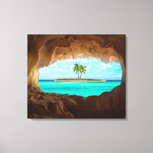 Paradise in the Caribbean Canvas Print (Front)