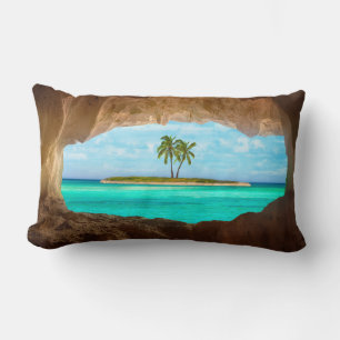 Paradise in the Caribbean Lumbar Pillow