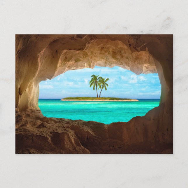 Paradise in the Caribbean Postcard (Front)