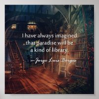 Paradise Is a Kind of Library Poster
