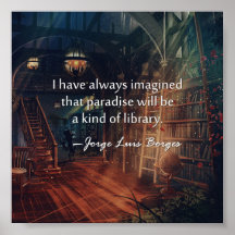 Paradise Is a Kind of Library Poster
