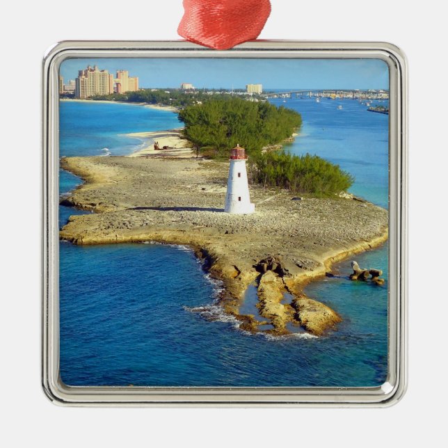 Paradise Island Light Metal Ornament (Front)