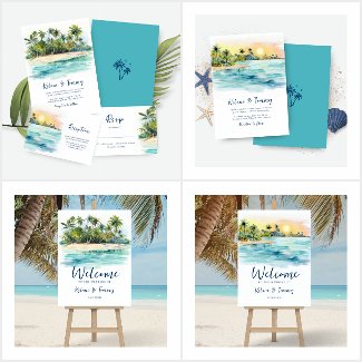 Paradise Island Tropical Beach Wedding Collection