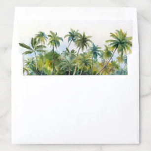 Paradise Island Tropical Beach Wedding Envelope Liner