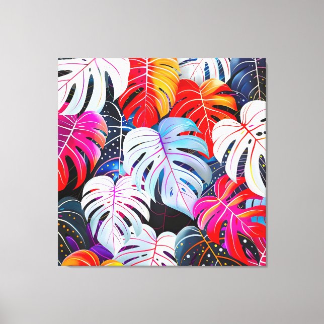 Paradise Jungle Tropical Foliage Canvas Print (Front)