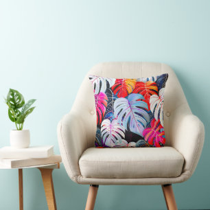 Paradise Jungle Tropical Foliage Throw Pillow