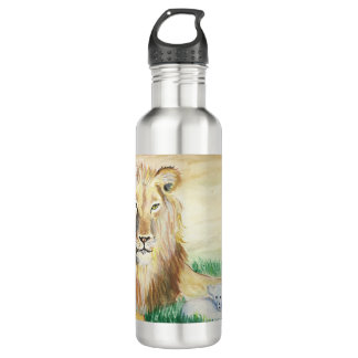 Paradise Lion and Lamb Stainless Steel Water Bottle