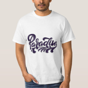 Paradise Liquid Drip Graffiti Typography T-Shirt