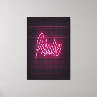 Paradise Neon Light Canvas Print