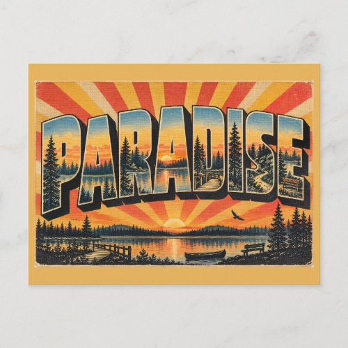 Paradise NL Pond Boreal Forest Trail Art Postcard