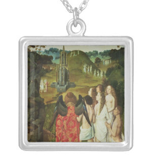 Paradise of the Symbolic Fountain Silver Plated Necklace