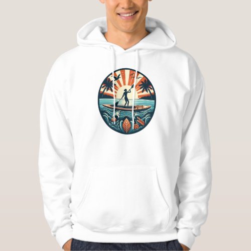 Paradise Paddle Boarding at Sunset Hoodie