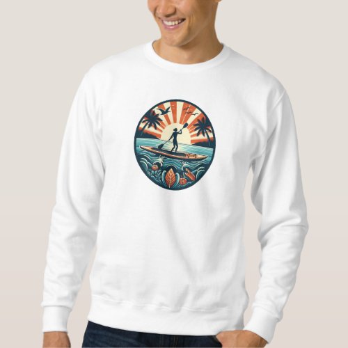 Paradise Paddle Boarding at Sunset Sweatshirt