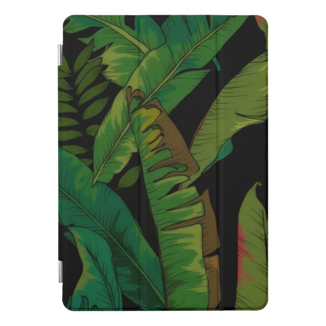 Paradise Palm and Banana Leaves Hawaiian iPad Pro Cover (Front)