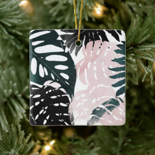 Paradise Palm Fronds Ceramic Ornament