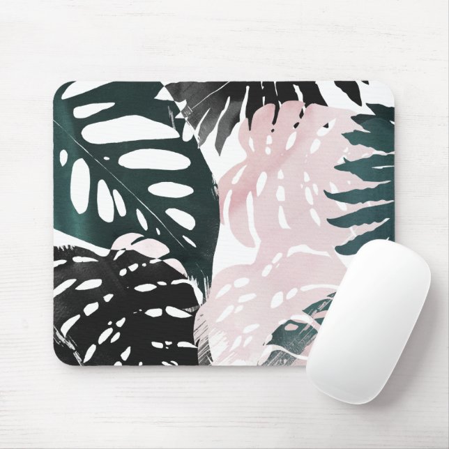 Paradise Palm Fronds Mouse Pad (With Mouse)